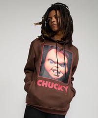 Chucky Graphic Print Hoodie - Brown