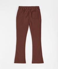 Popeye Flare Stacked Sweatpants - Brown