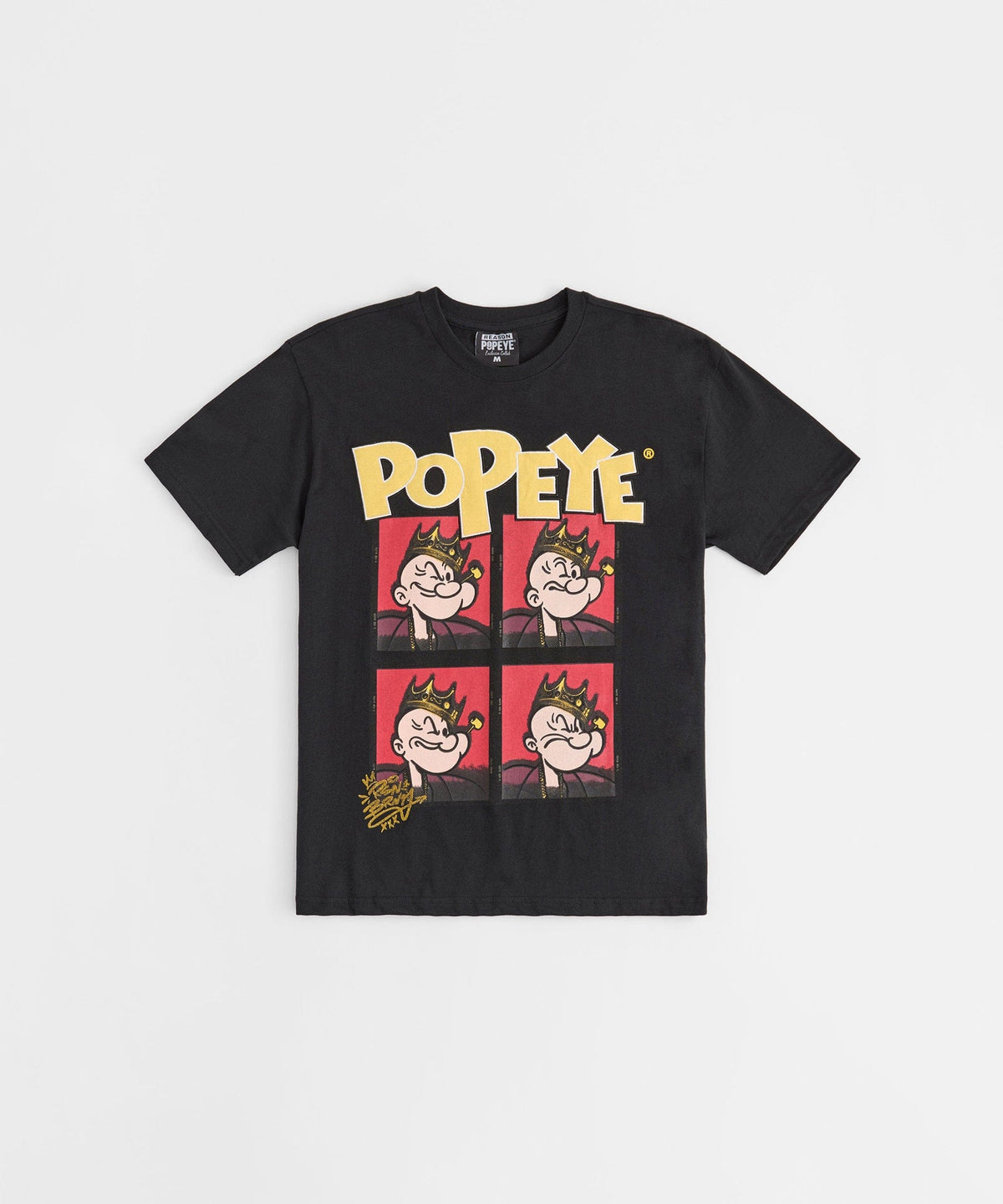 Plus Size Popeye King of NY Short Sleeve Tee - Black