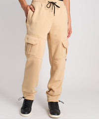 Banks Relaxed Fit Fleece Cargo Pants - Beige