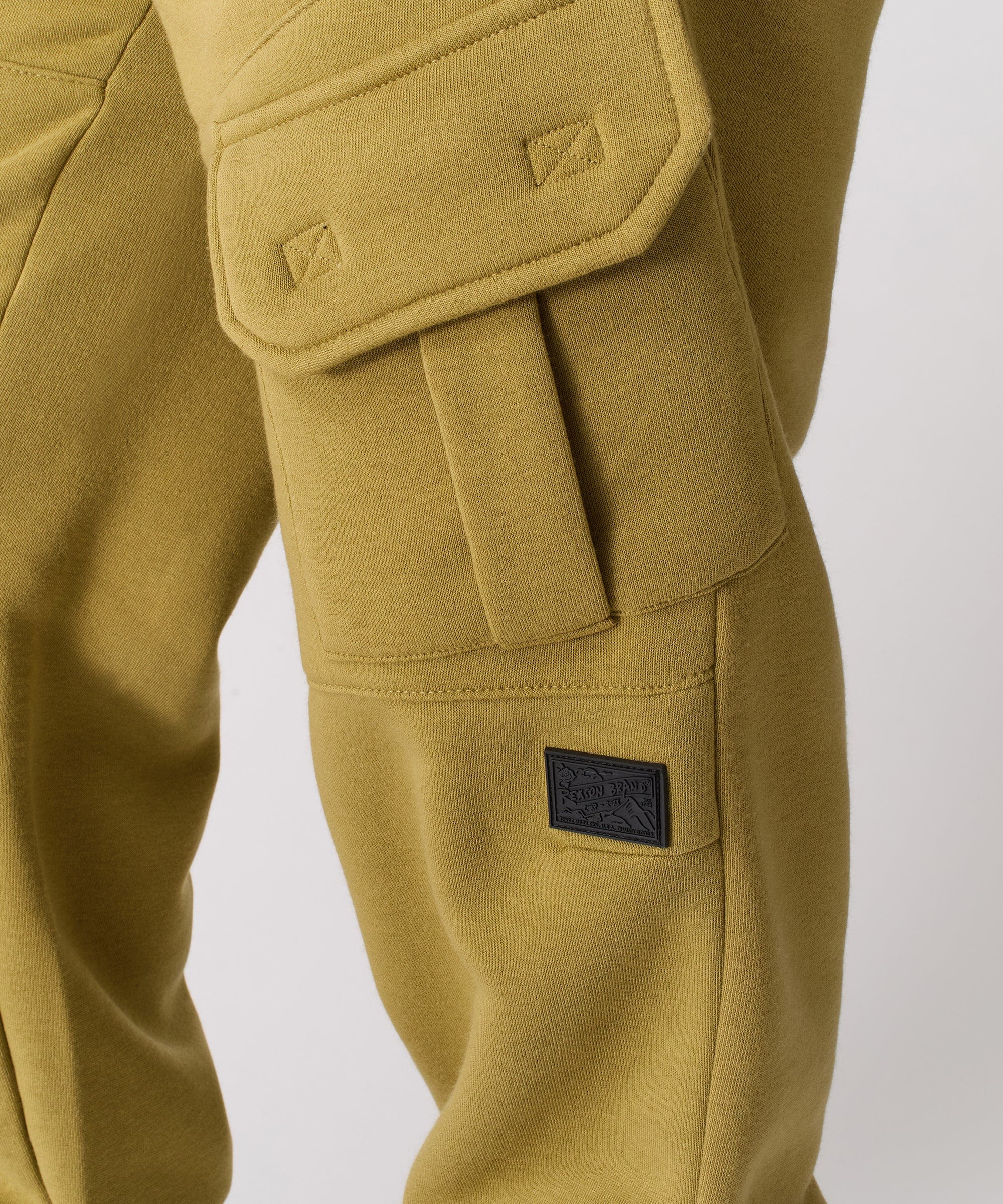 Banks Relaxed Fit Fleece Sweatpants - Olive Green