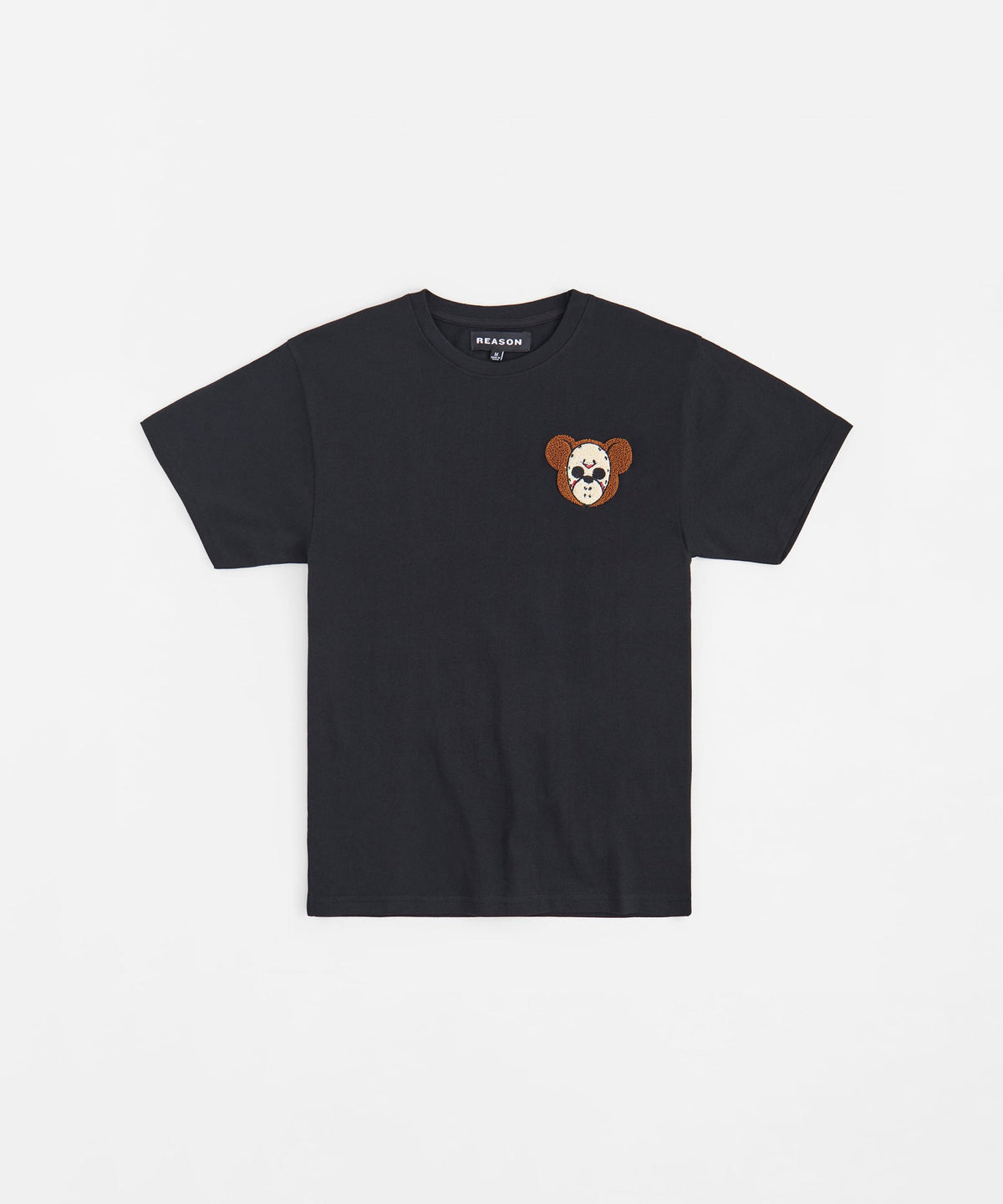 Chest Hit Grizzly Embroidered Short Sleeve Tee - Black