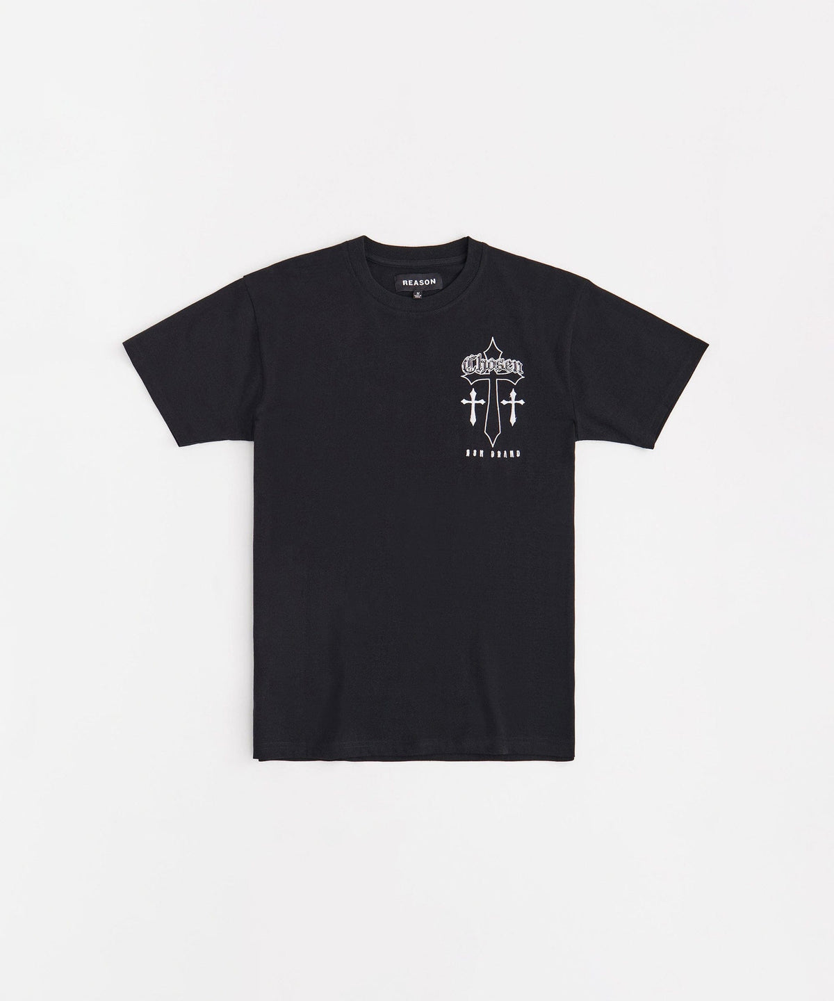 Chosen Cross Embroidered Short Sleeve Tee - Black