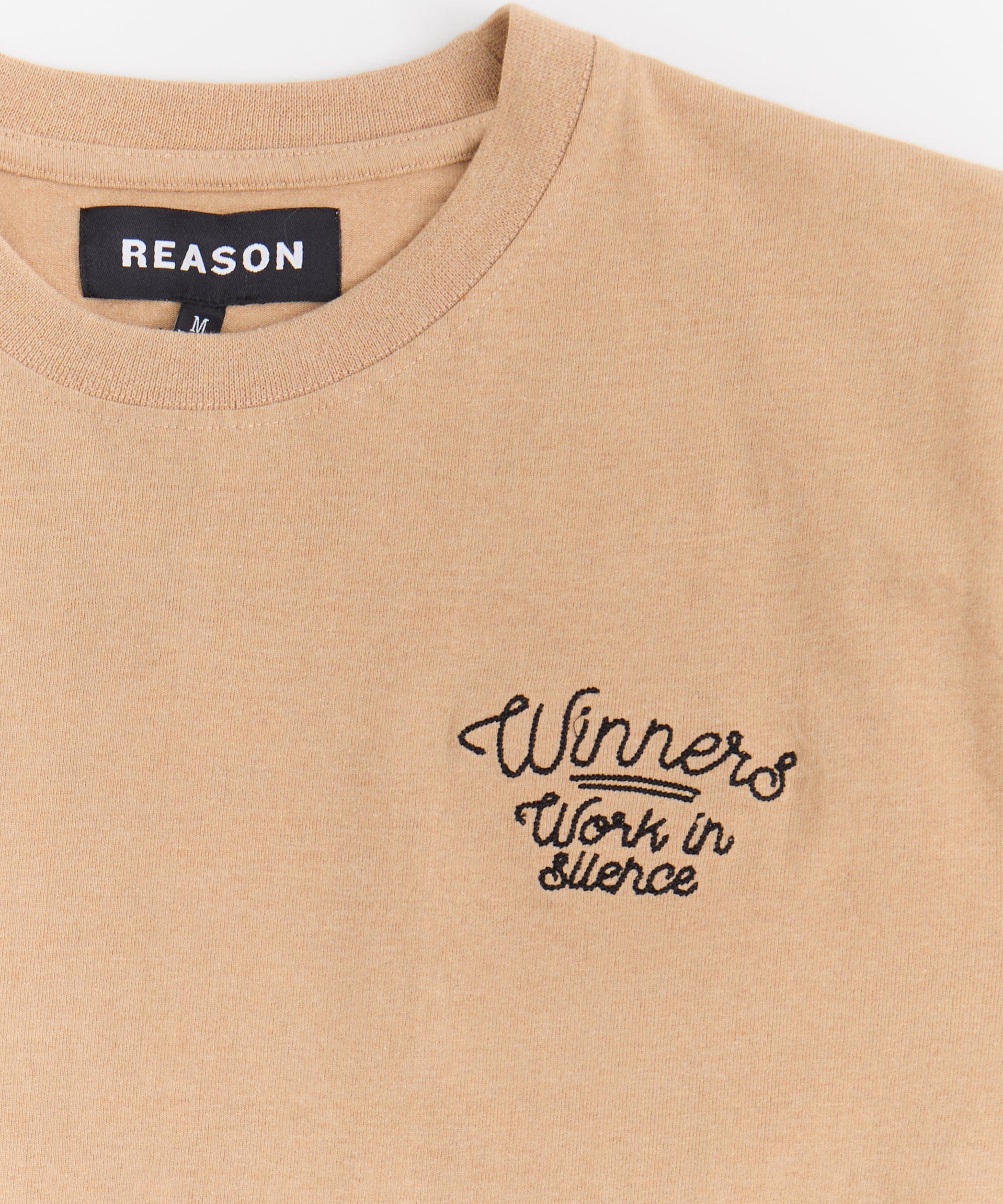 Paper Chaser Embroidered Short Sleeve Tee - Khaki