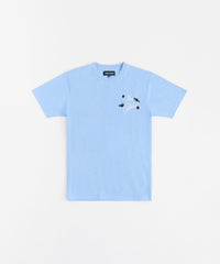 Angelic Embroidered Short Sleeve Tee - Light Blue