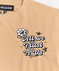 Loyalty Runs Deep Embroidered Short Sleeve Tee - Khaki