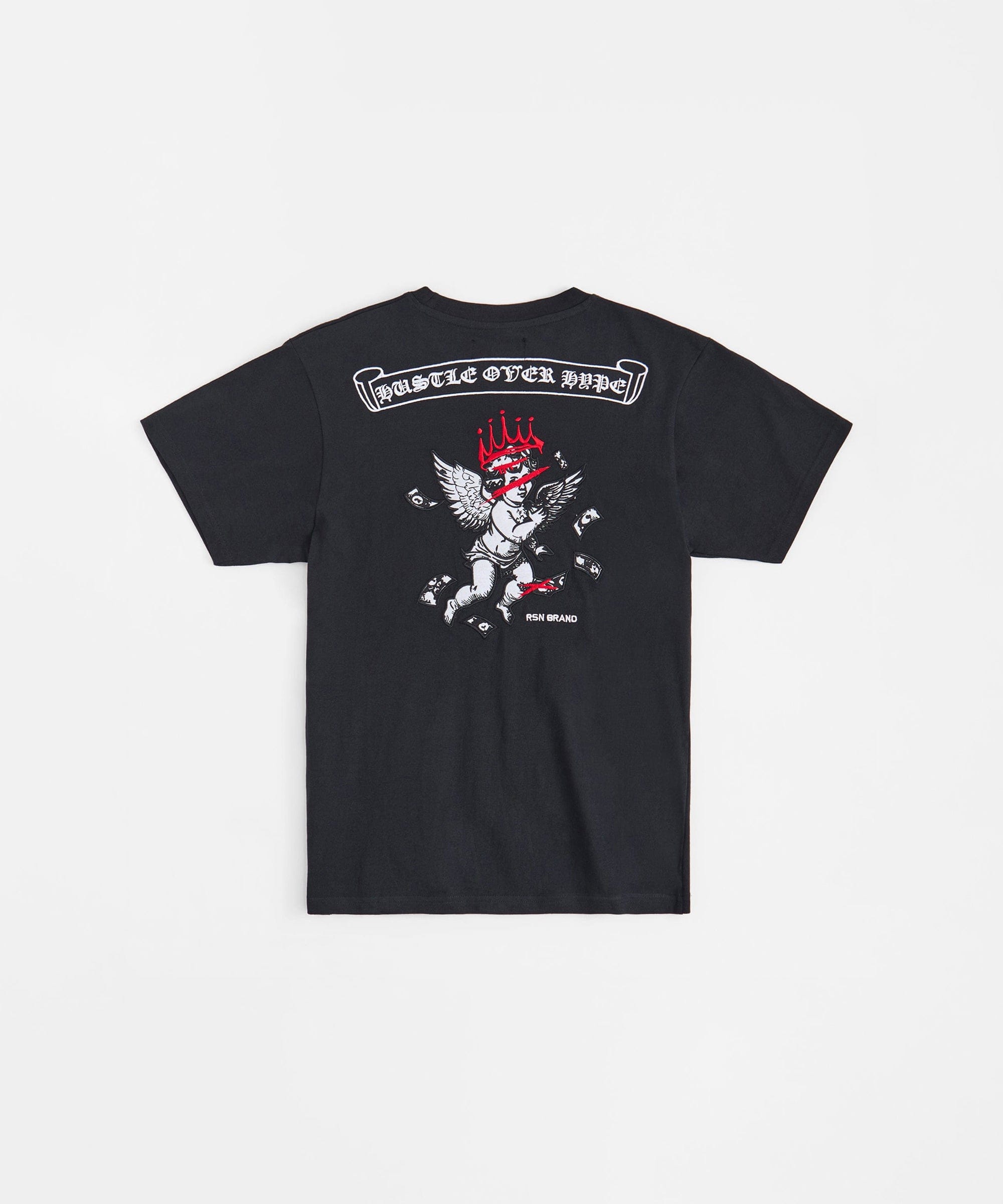 Move In Silence Embroidered Short Sleeve Tee - Black