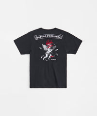 Move In Silence Embroidered Short Sleeve Tee - Black