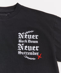 Fearless Embroidered Short Sleeve Tee - Black