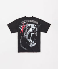 Fearless Embroidered Short Sleeve Tee - Black