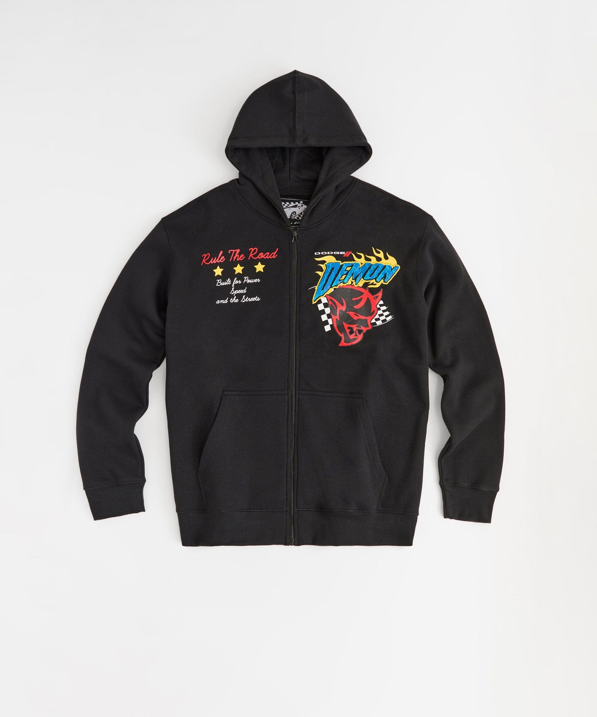 Dodge Demon Applique Full Zip Hoodie - Black