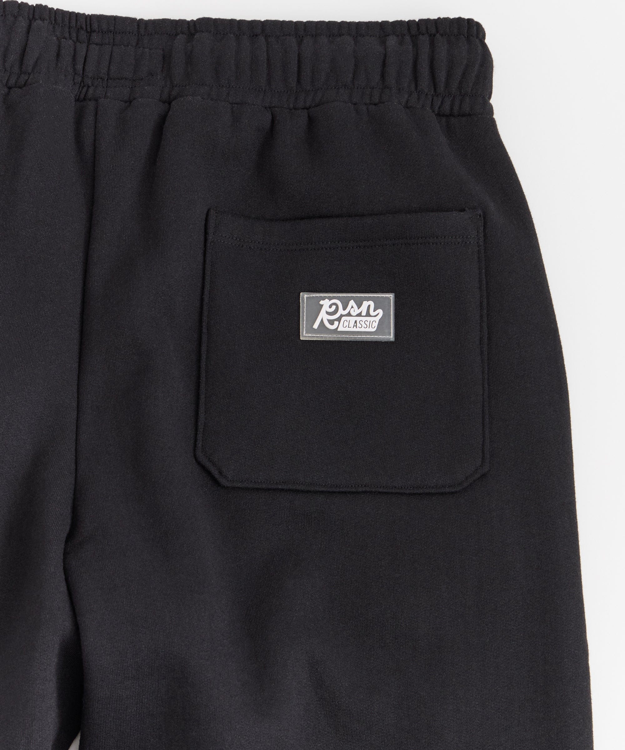 Essential Heavyweight Fleece Baggy Fit Jogger Pants - Black