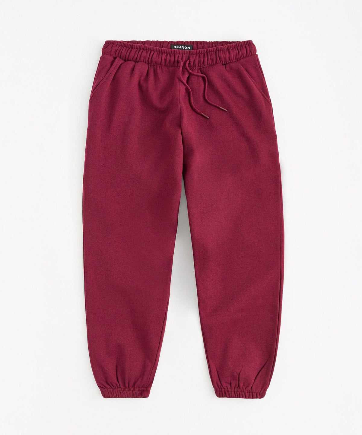 Essential Heavyweight Fleece Baggy Fit Jogger Pants - Burgundy