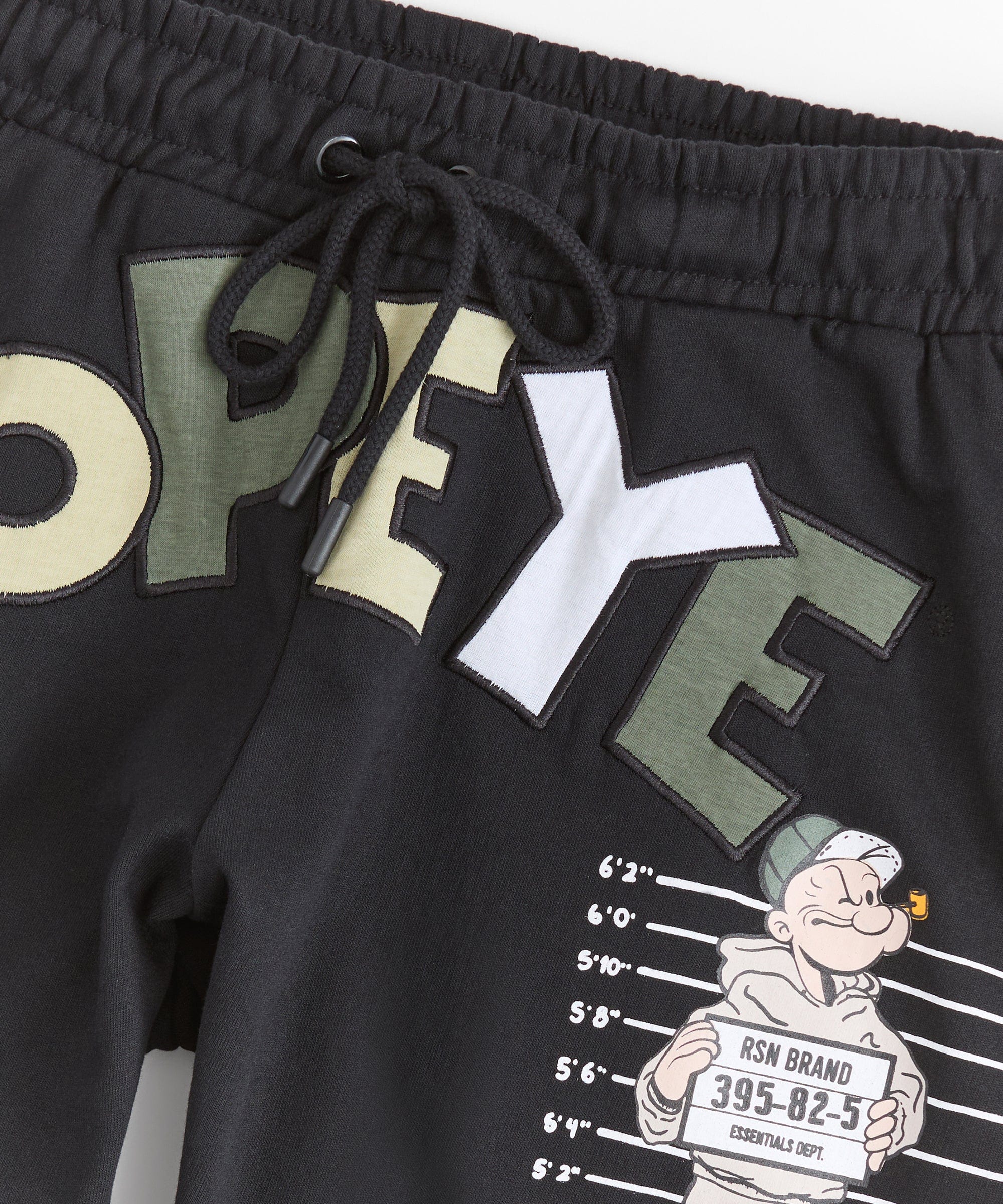 Popeye Applique Short - Black
