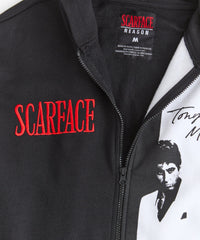 Scarface Embroidered Full Zip Hoodie - Black