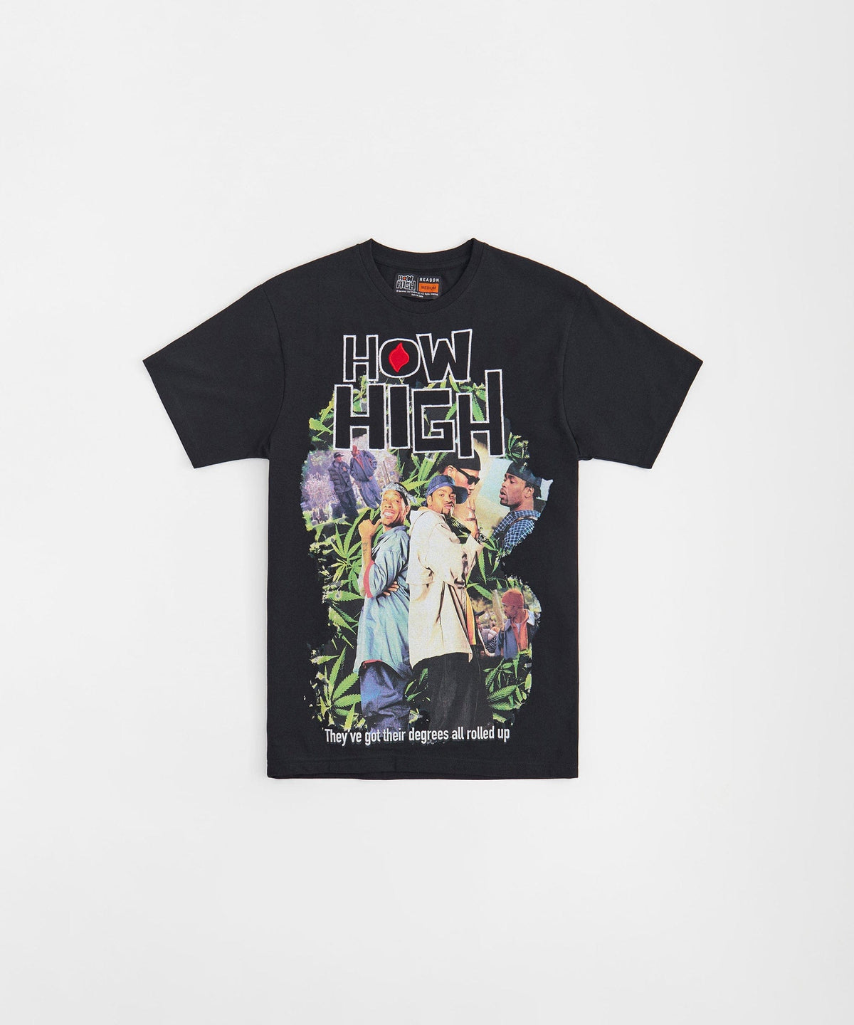How High Embroidered Short Sleeve Tee - BlacK