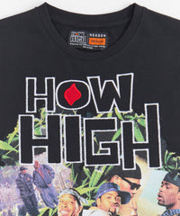 How High Embroidered Short Sleeve Tee - BlacK