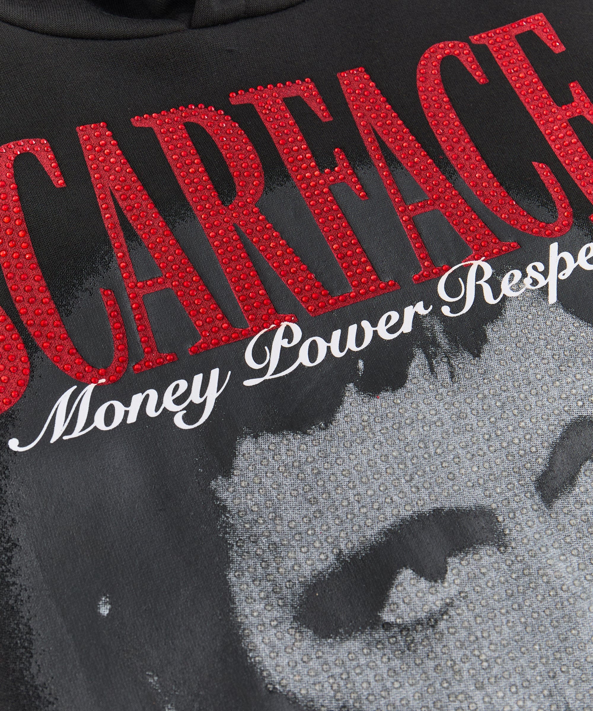 Scarface Rhinestone Hoodie - Black