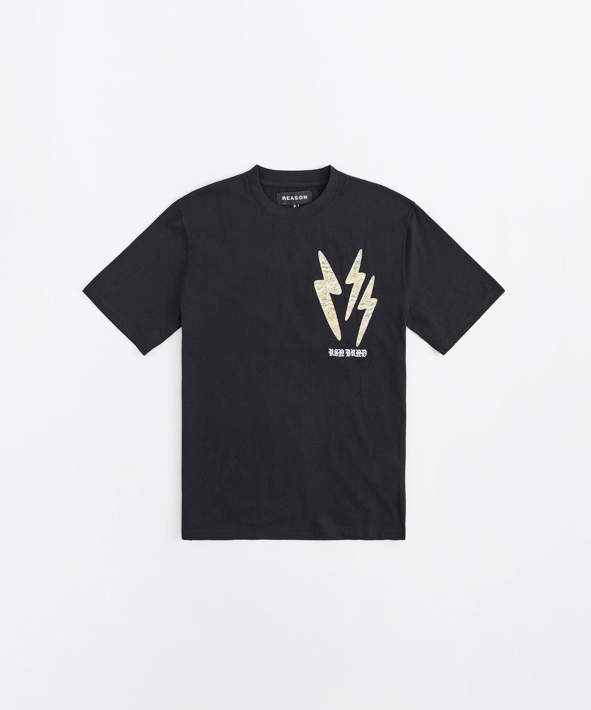 Lighting Applique Short Sleeve Tee - Black