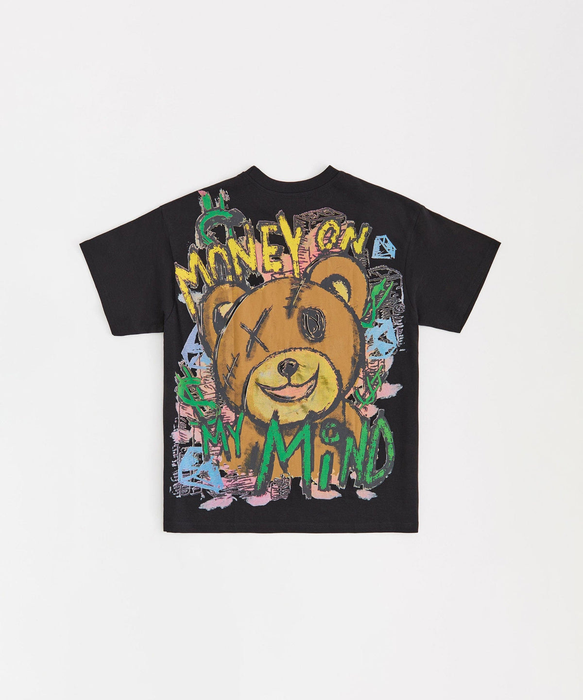 Stay Focused Embroidered Short Sleeve Tee - Black