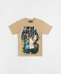 How High Degrees Embroidered Short Sleeve Tee - Tan
