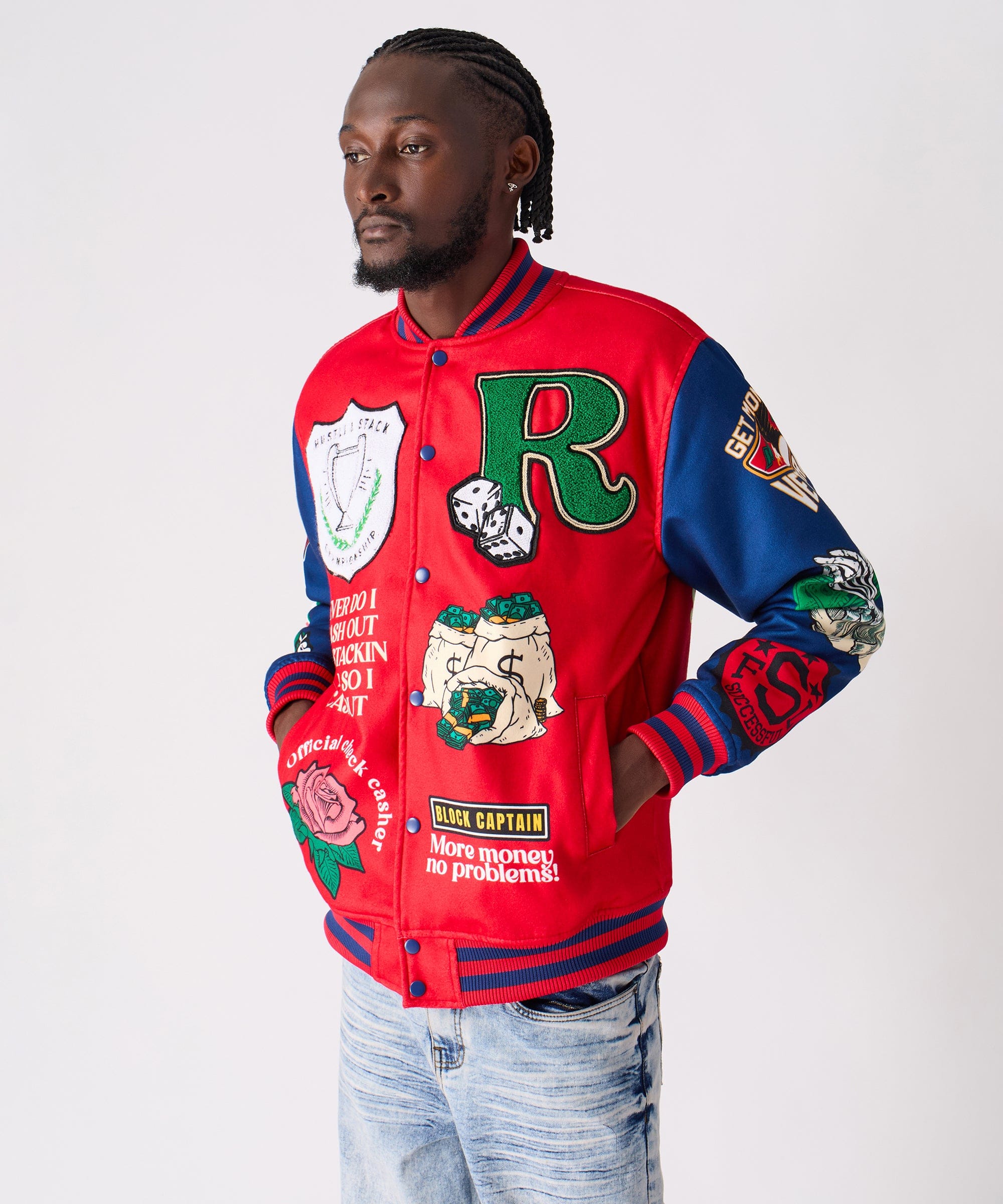 Captain Varsity Jacket - Red