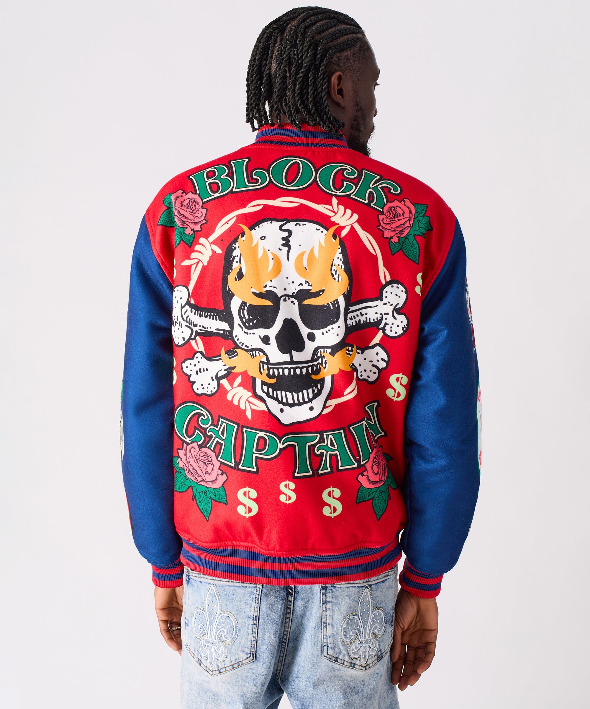 Captain Varsity Jacket - Red