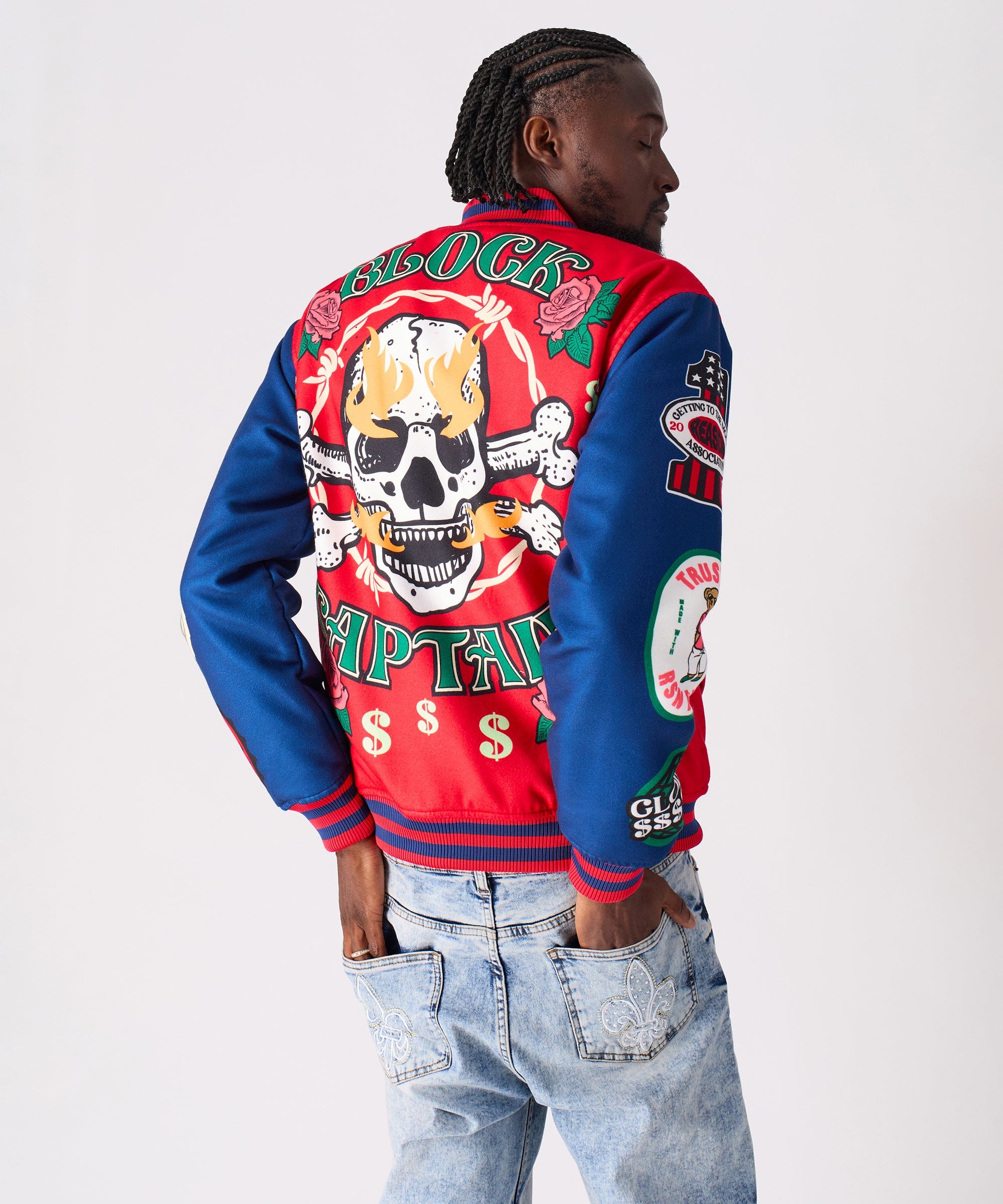 Captain Varsity Jacket - Red