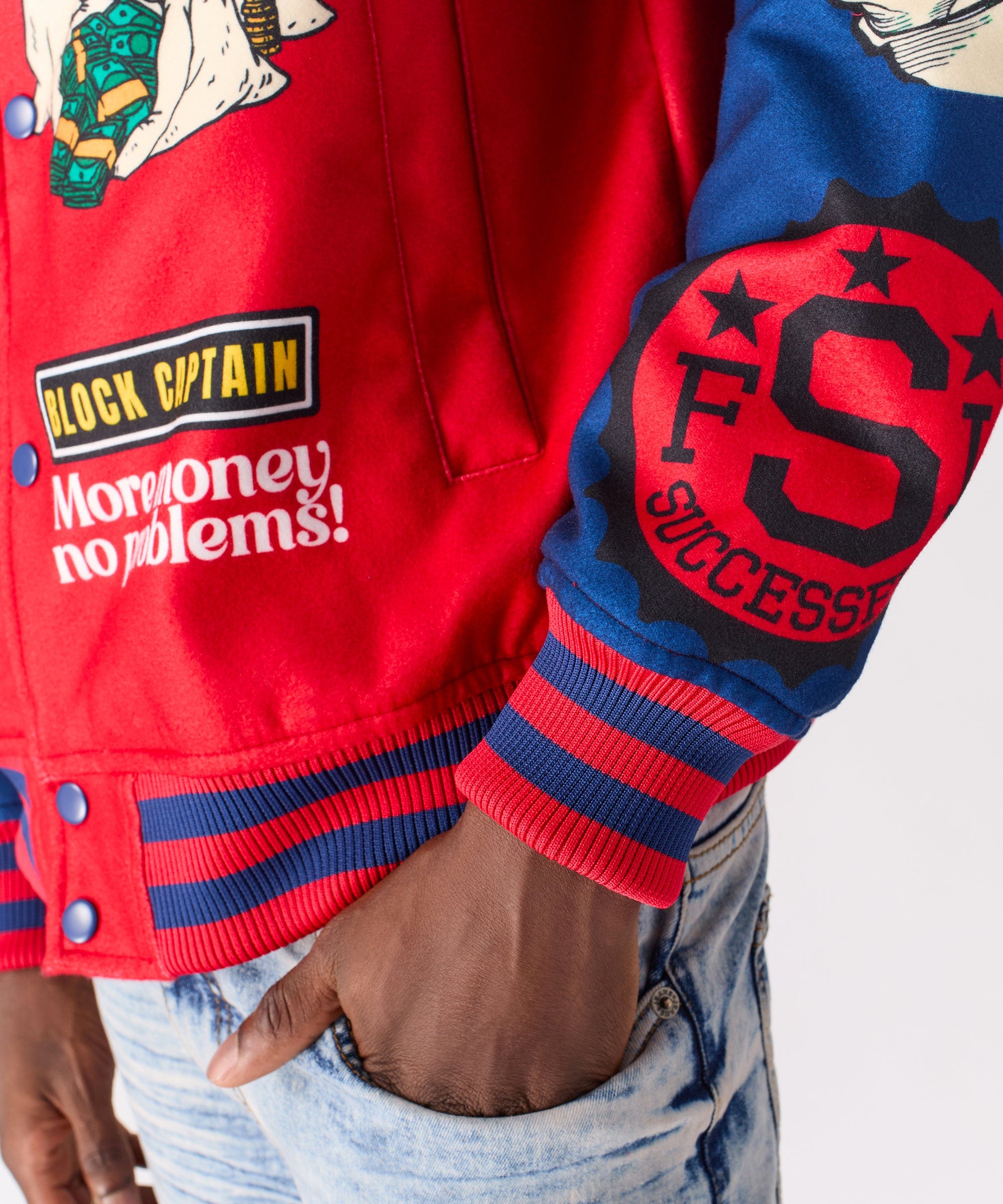Captain Varsity Jacket - Red