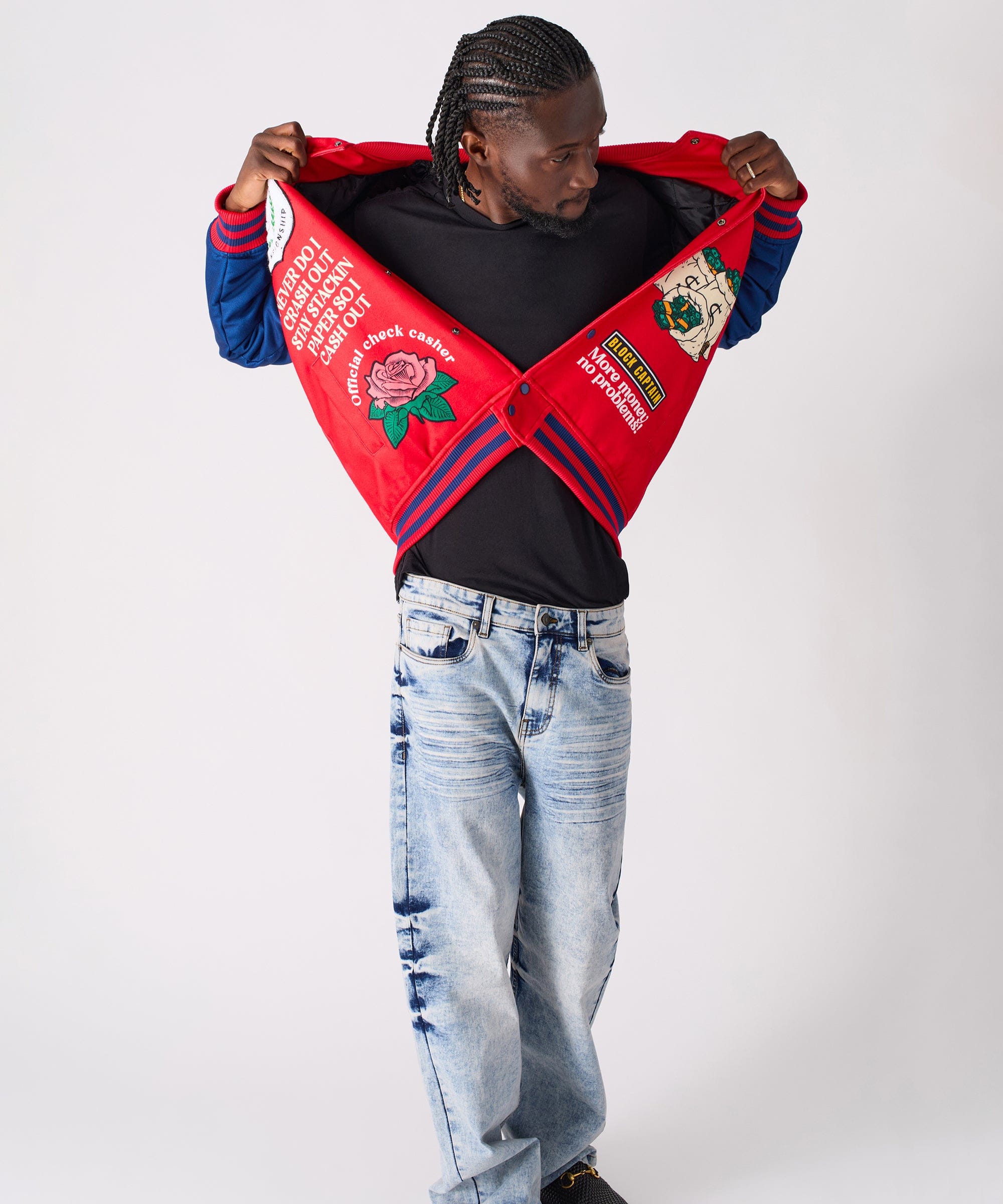 Captain Varsity Jacket - Red