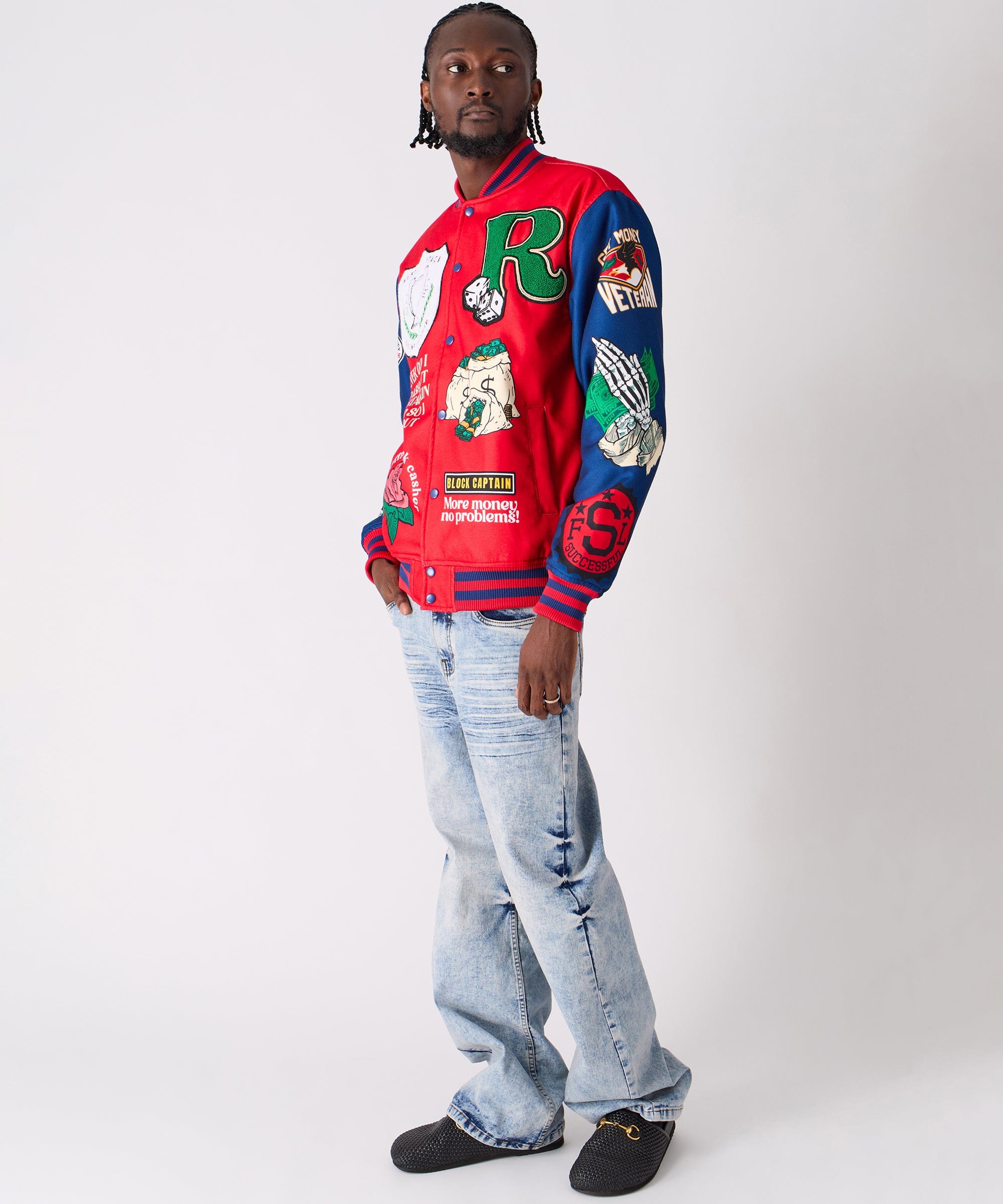 Captain Varsity Jacket - Red