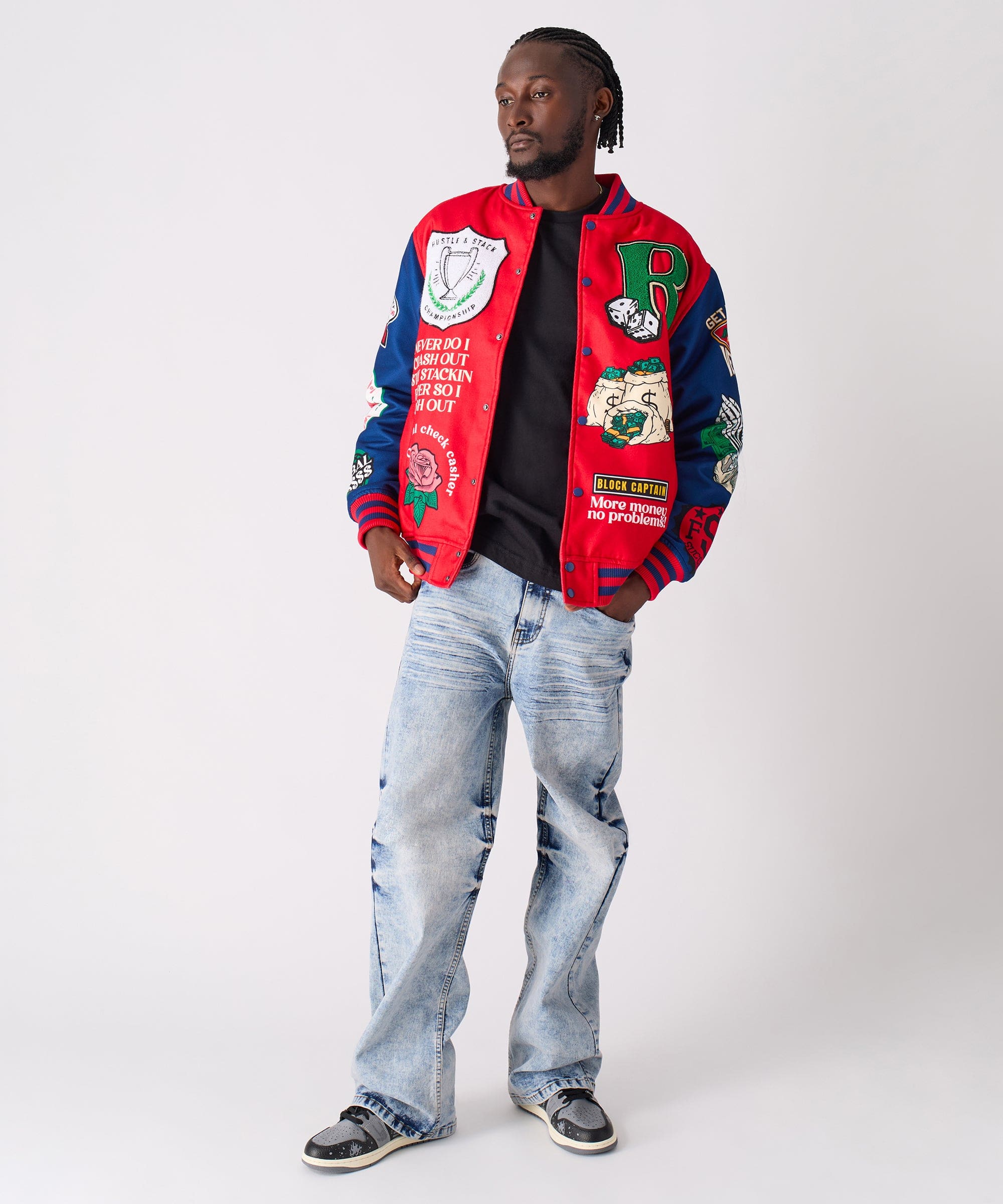 Captain Varsity Jacket - Red