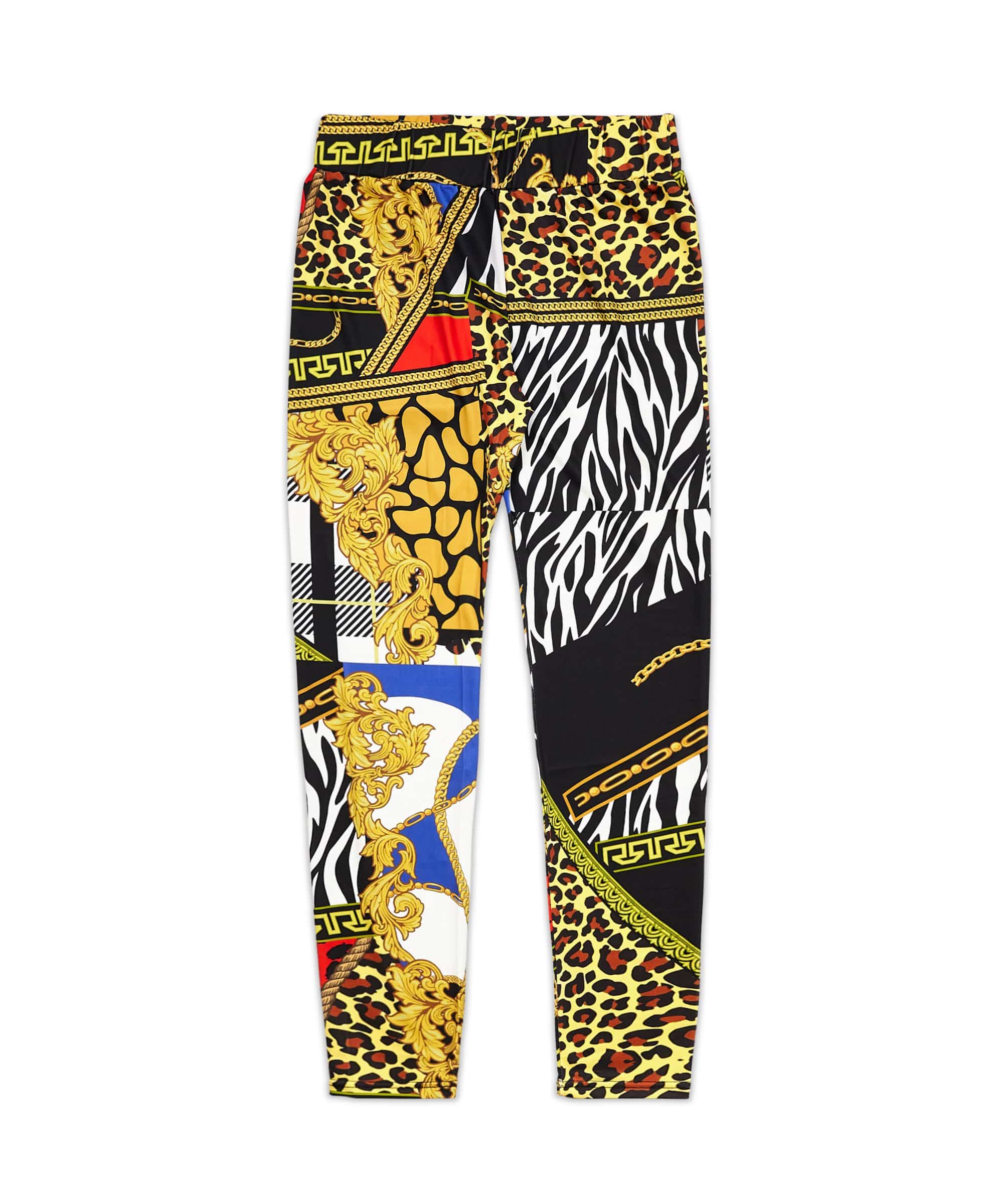 Womens Plaid Chain Leggings