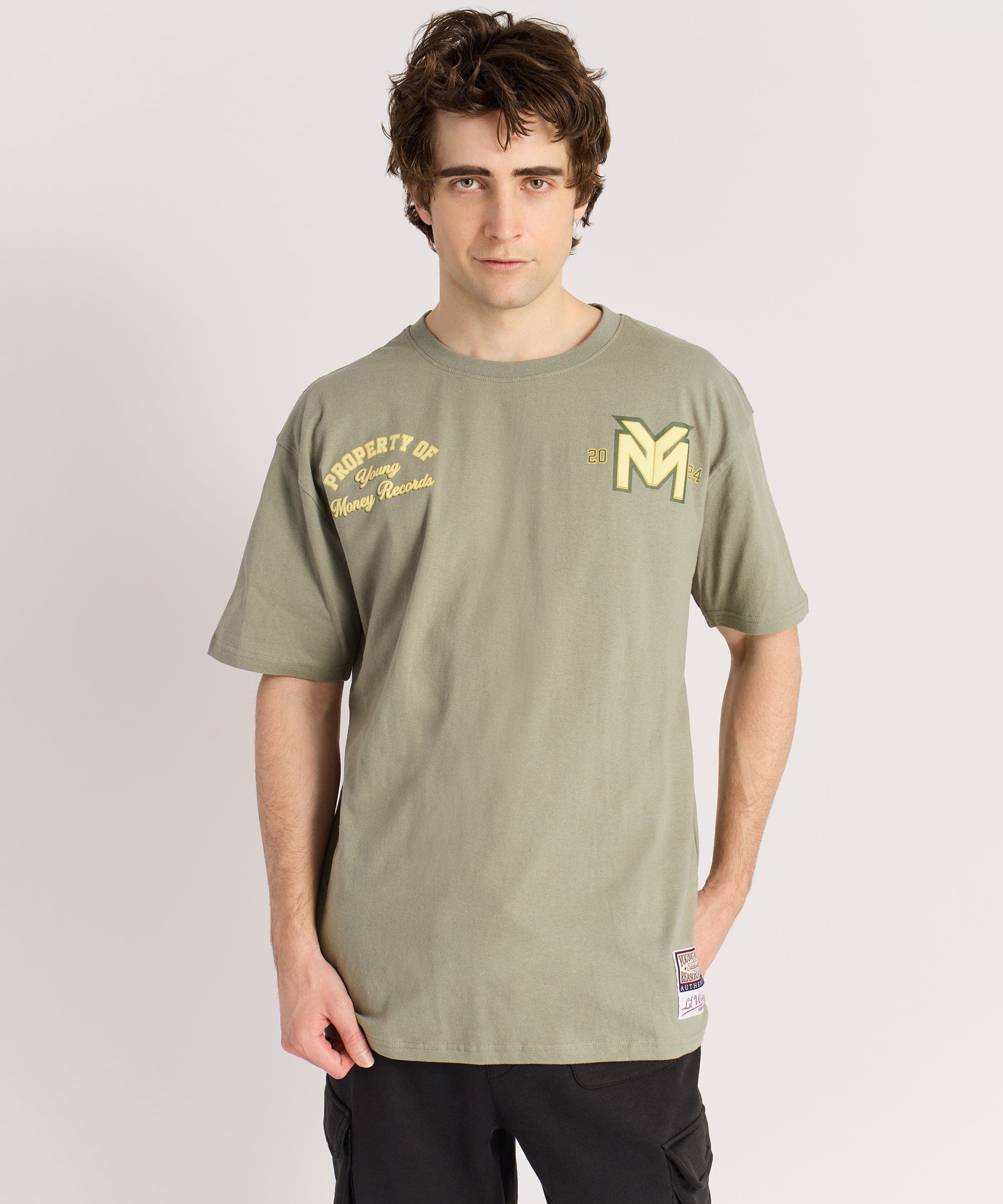 Lil Wayne Young Money Records Short Sleeve Tee - Olive Green