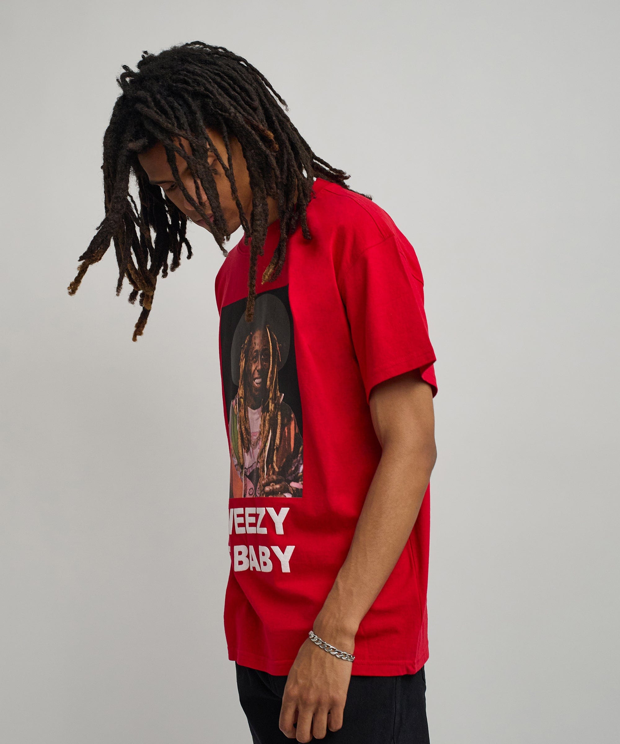 Lil Wayne Weezy F Baby Photo Short Sleeve Tee - Red