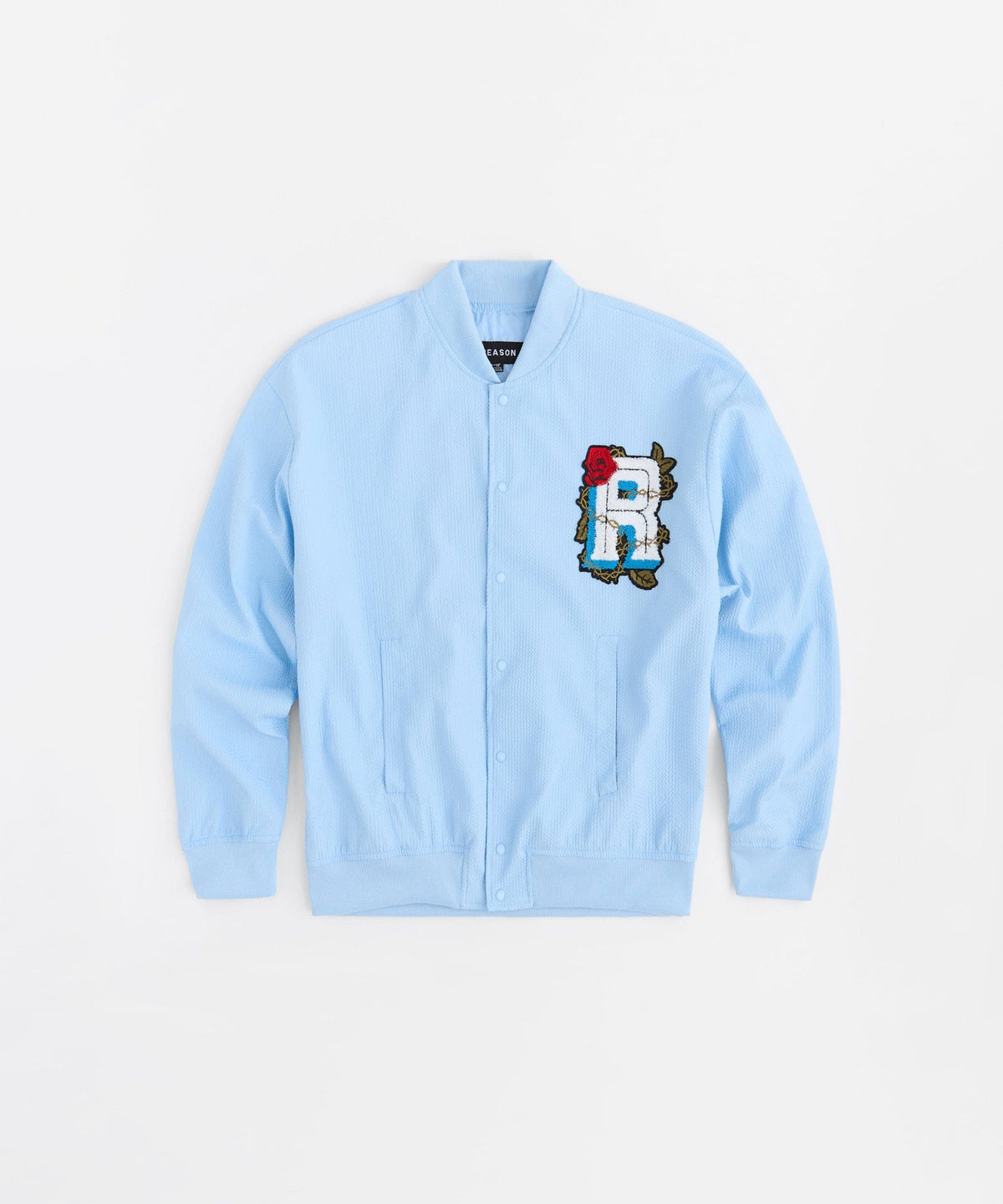 Coaches Chenille Patched Jacket - Light Blue