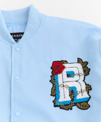 Coaches Chenille Patched Jacket - Light Blue