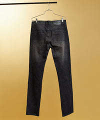 Terrance Flannel Patched Grey Wash Denim Jeans