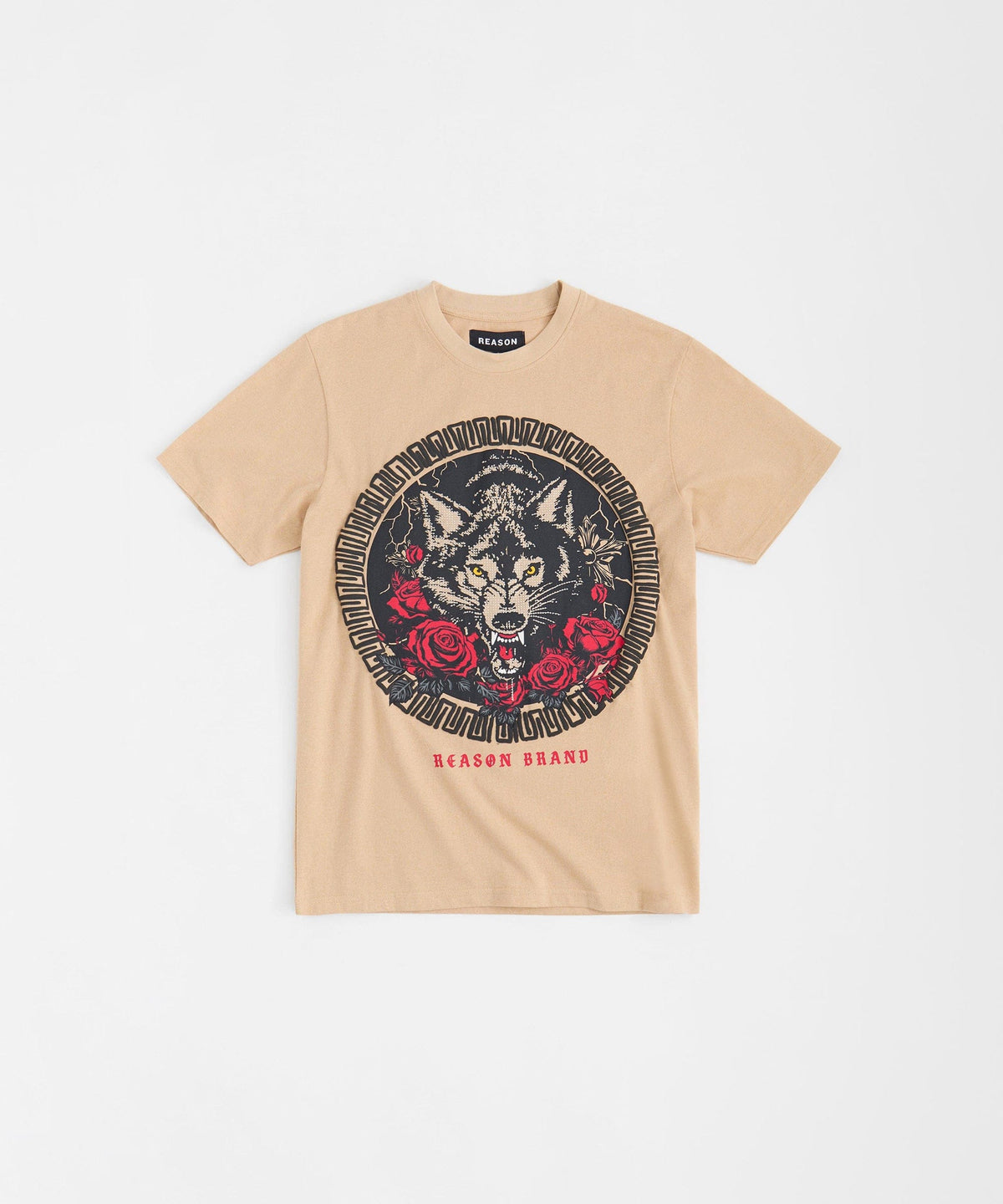 Rhinestone Short Sleeve Tee - Khaki