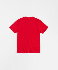 Antisocial Bear Chenille Patched Short Sleeve Tee - Red