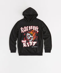 Rise Above Chenille Hoodie - Black