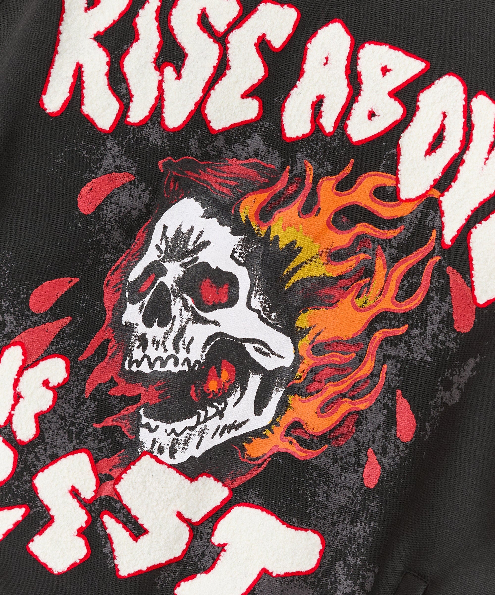 Rise Above Chenille Hoodie - Black