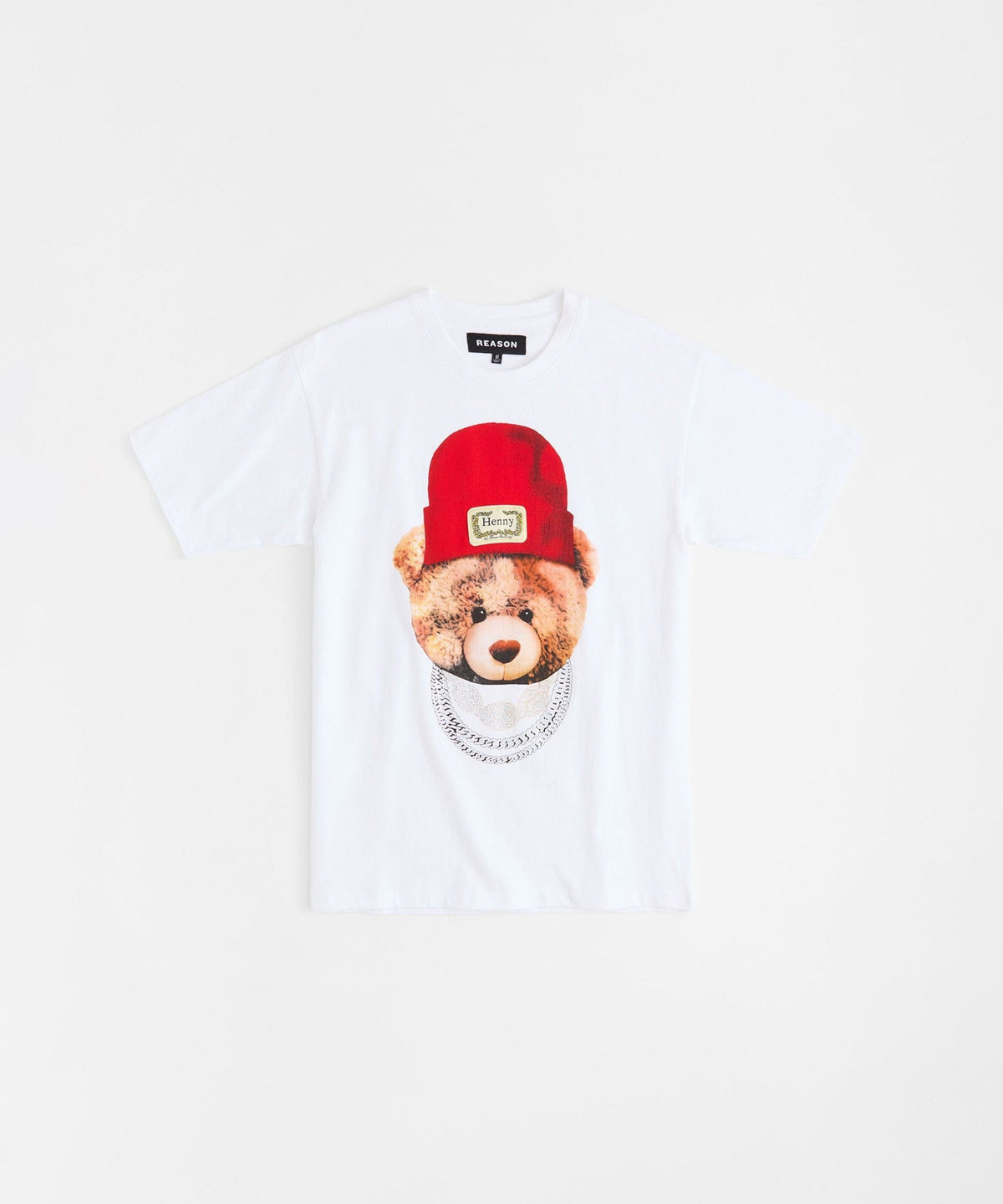 Teddy Rhinestone Short Sleeve Tee - White