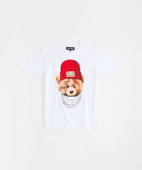 Teddy Rhinestone Short Sleeve Tee - White