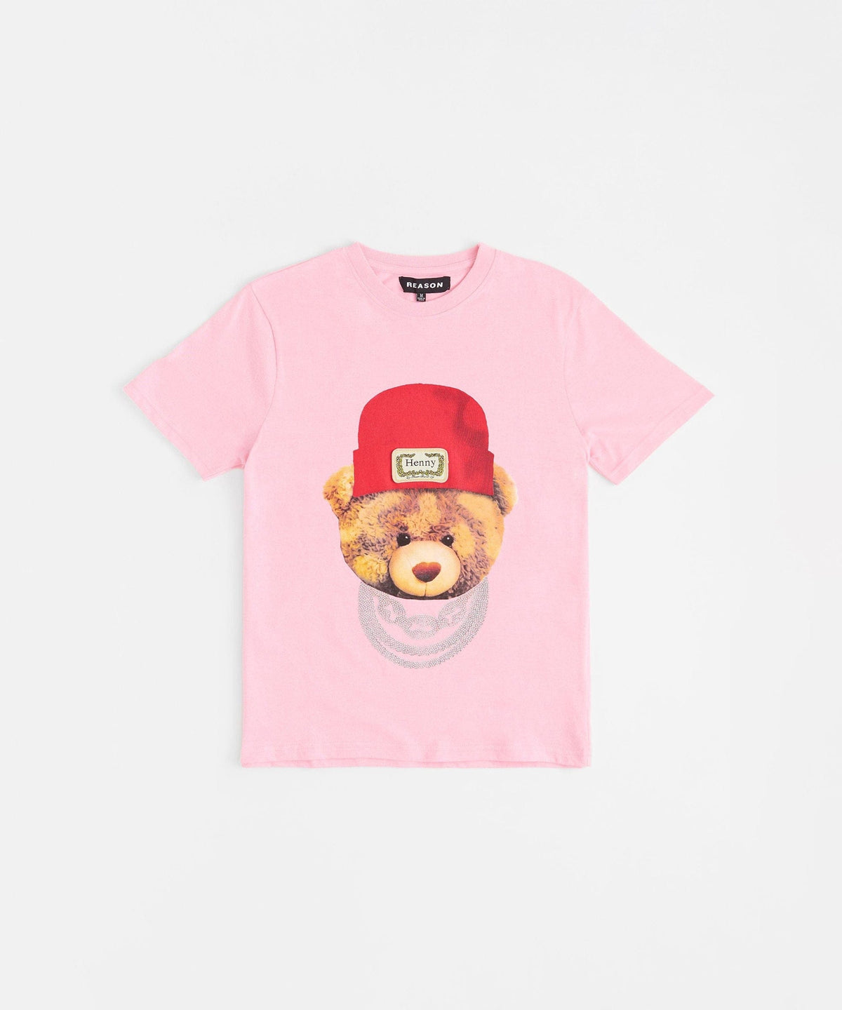 Teddy Rhinestone Short Sleeve Tee - Pink