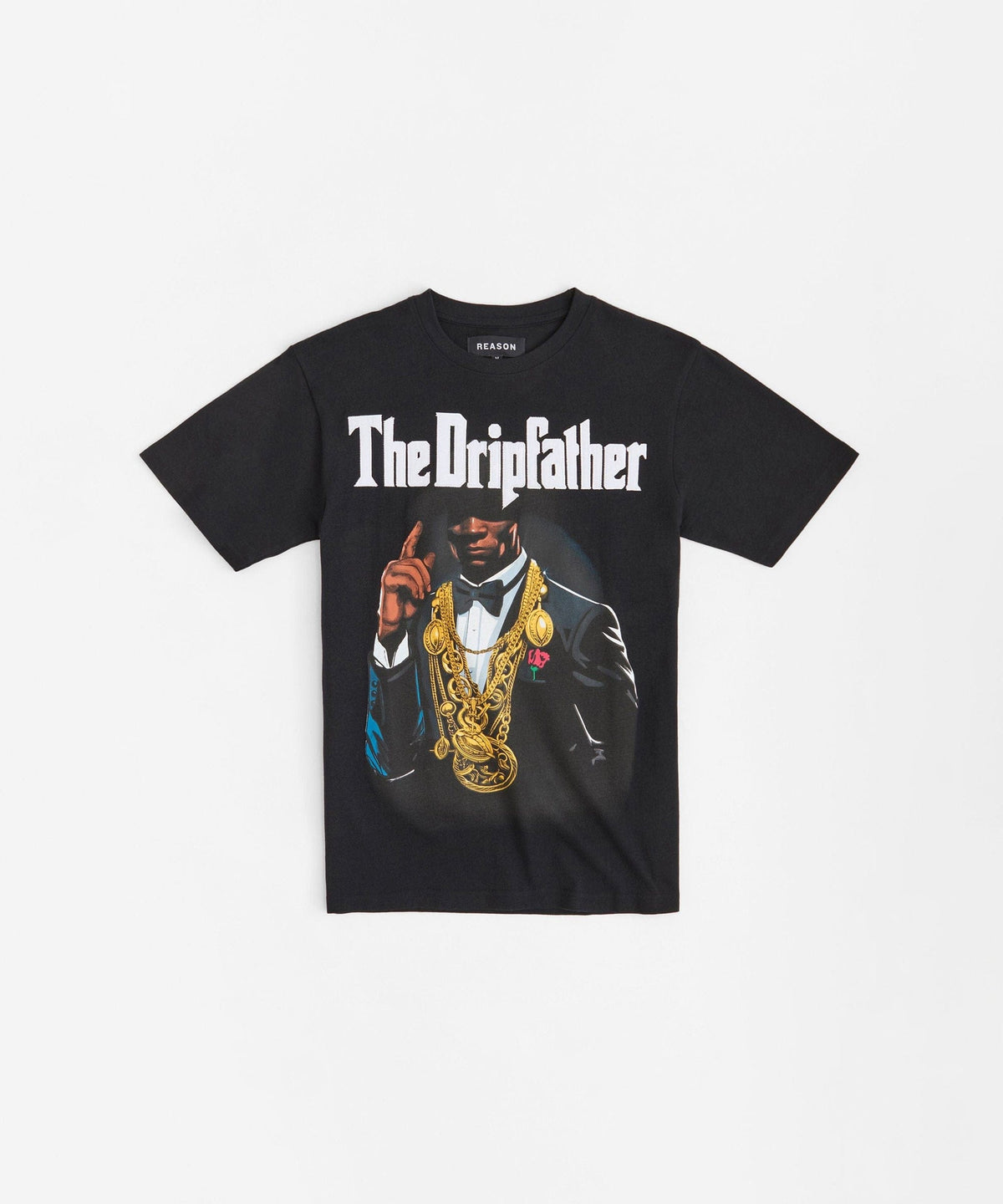 Dripfather Applique Short Sleeve Tee - Black