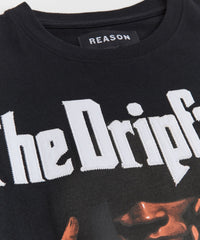 Dripfather Applique Short Sleeve Tee - Black