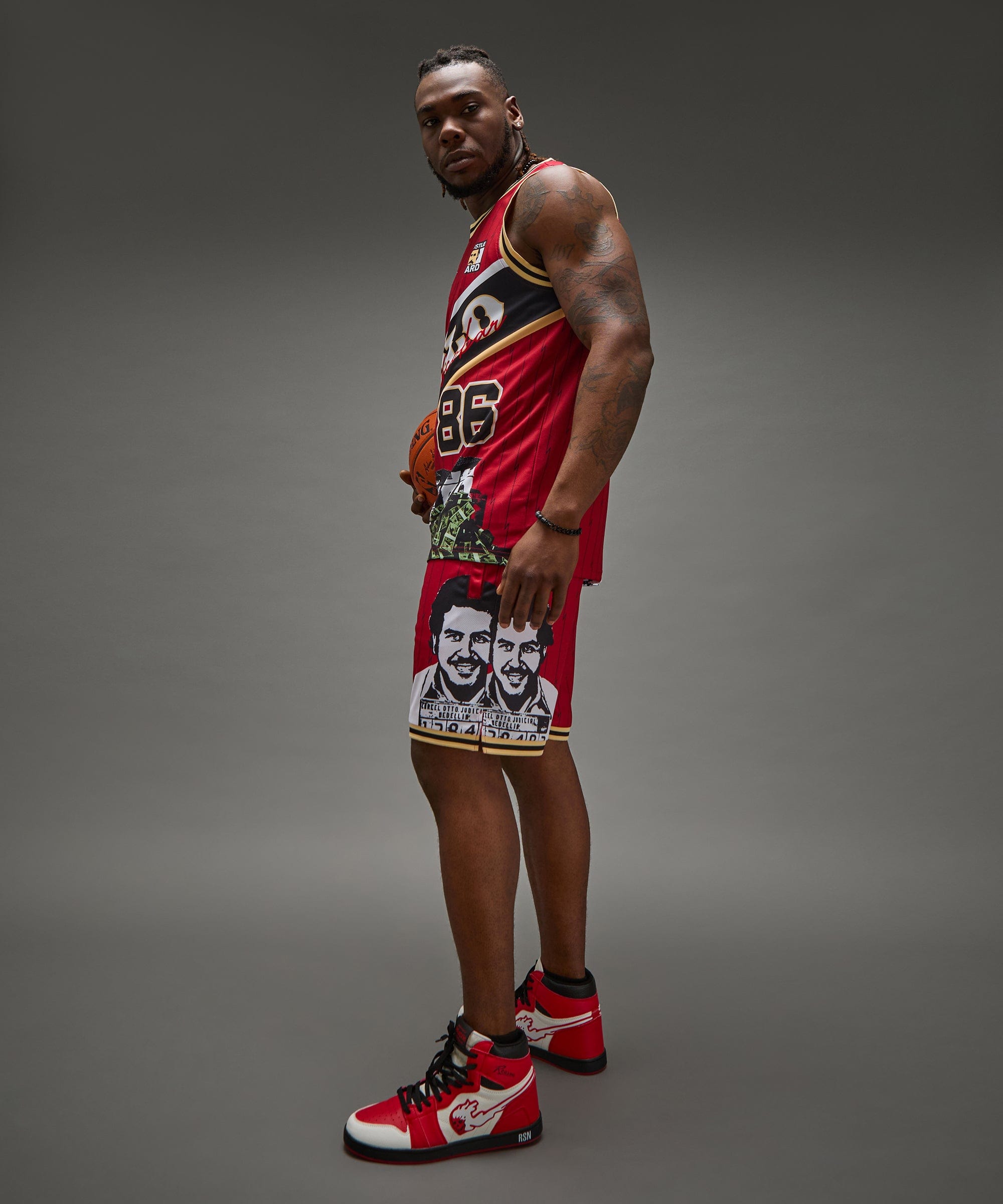 Pablo Basketball Jersey - Red