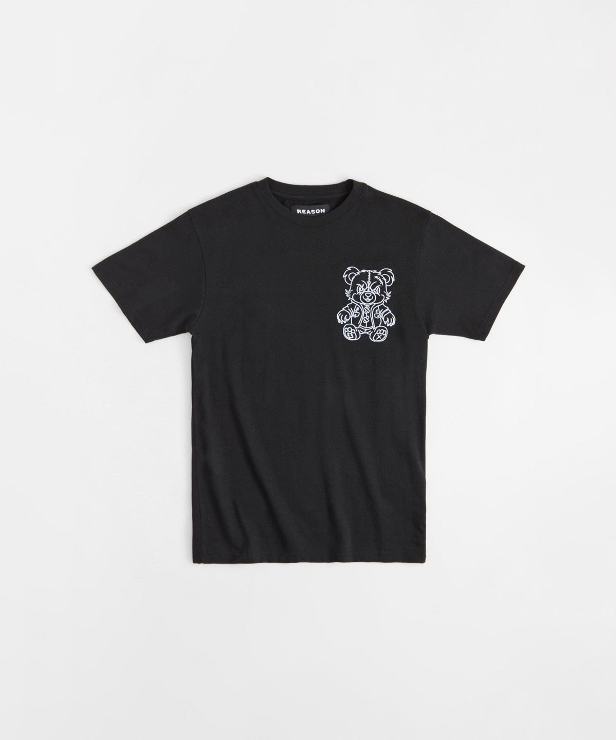 Teddy Embroidered Short Sleeve Tee - Black