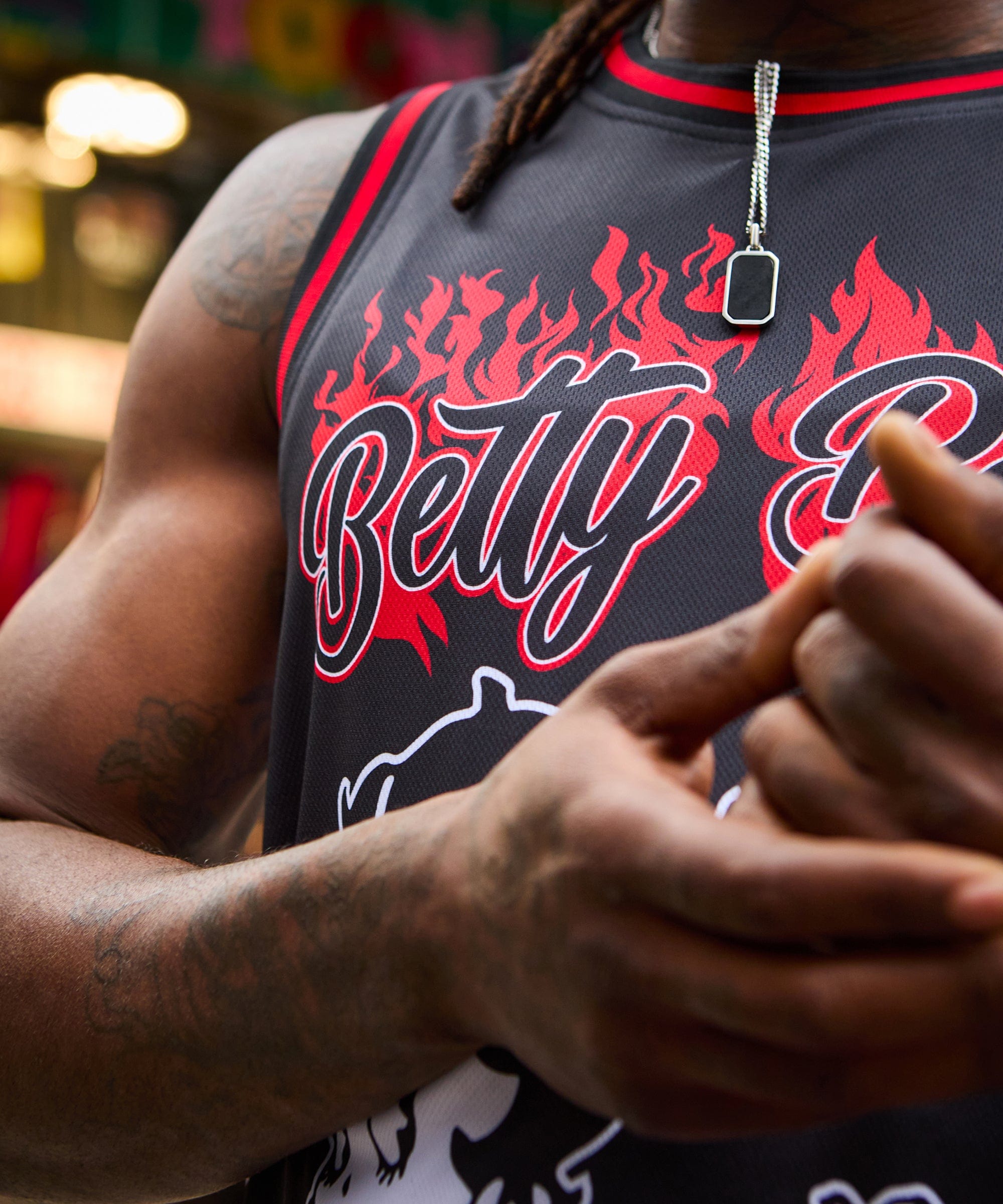 Betty Boop Basketball Jersey - Black